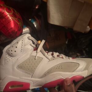 Jordan Athletic Shoes White and Red